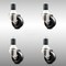 Service Caster 3 Inch 316SS Soft Rubber Wheel Swivel 1-7/8 Inch Expanding Stem Caster Set SCC SCC-SS316EX20S314-SRS-178-4 - alternate 3